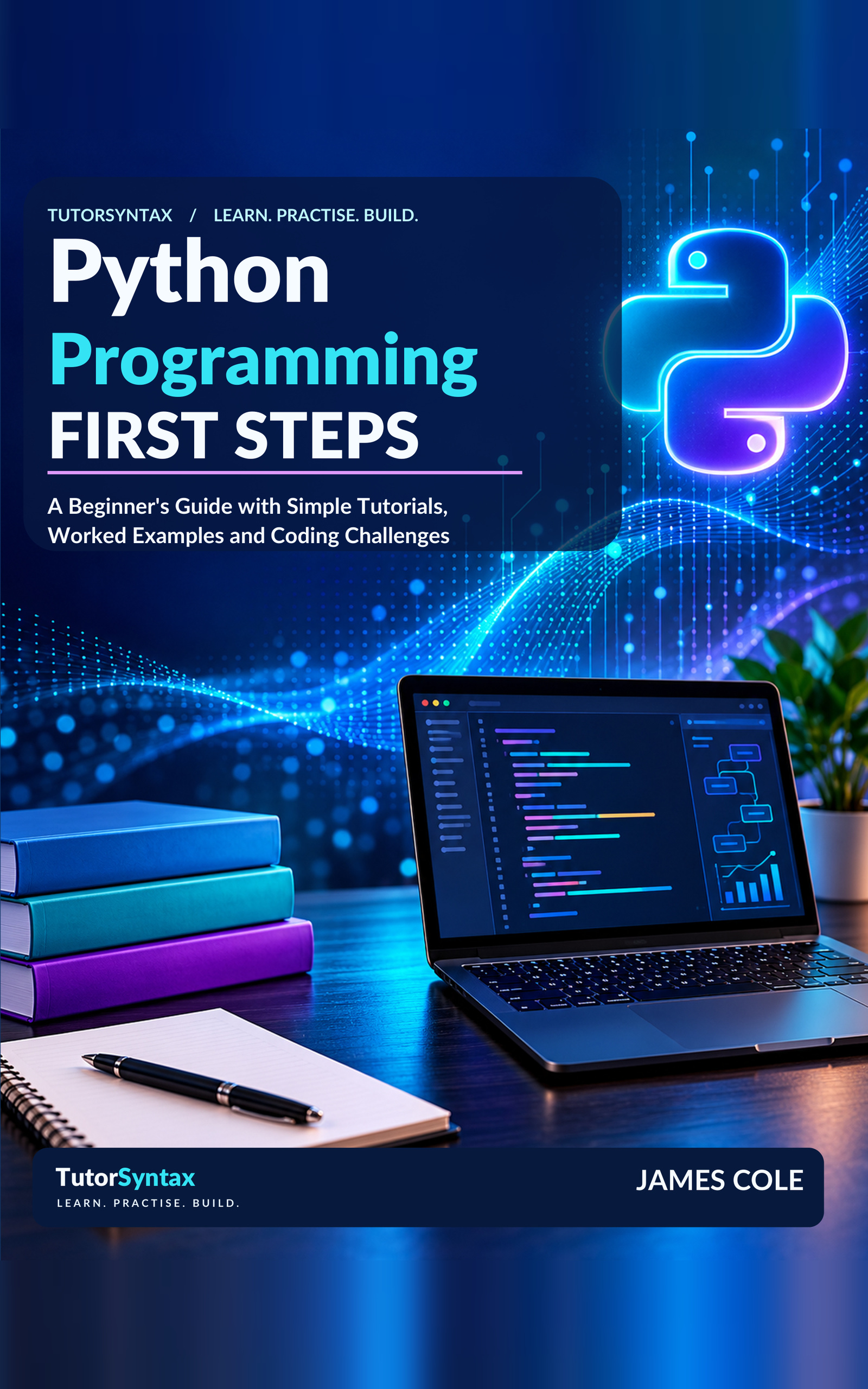 Python Programming: First Steps by James Cole — official TutorSyntax book cover